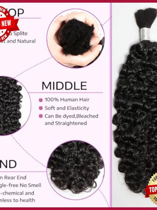 16 Inch Virgin Human Hair Extensions, Burmese Curly, No Weft, Salon Quality main image 6